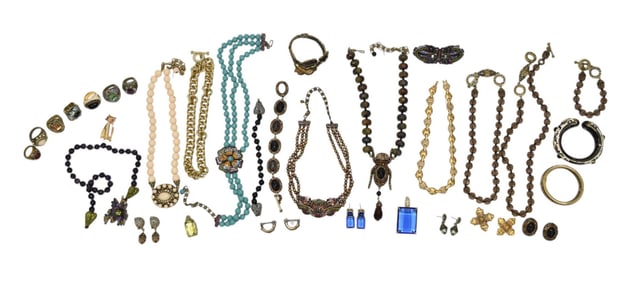 Designer Costume Jewelry Lot. Mostly Heidi Daus. Rings, Necklaces, Bracelets, and Pendants