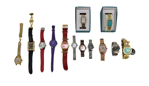 13 Watch Lot. Isaac Mizrahi, Versus, Seiko, Valletta, JBW, EFFY Panther sapphire crystal, Swiss