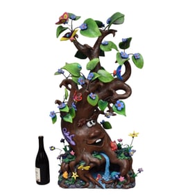 Christopher T. Tully (American 20th Century) Tree Sculpture - 42h x 21wide