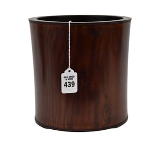 A Chinese Rosewood Brush Pot - A large cylindrical rosewood brush pot, the interior with removeable