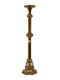 Oversized Solid Brass Candle Type Stand, 31"h