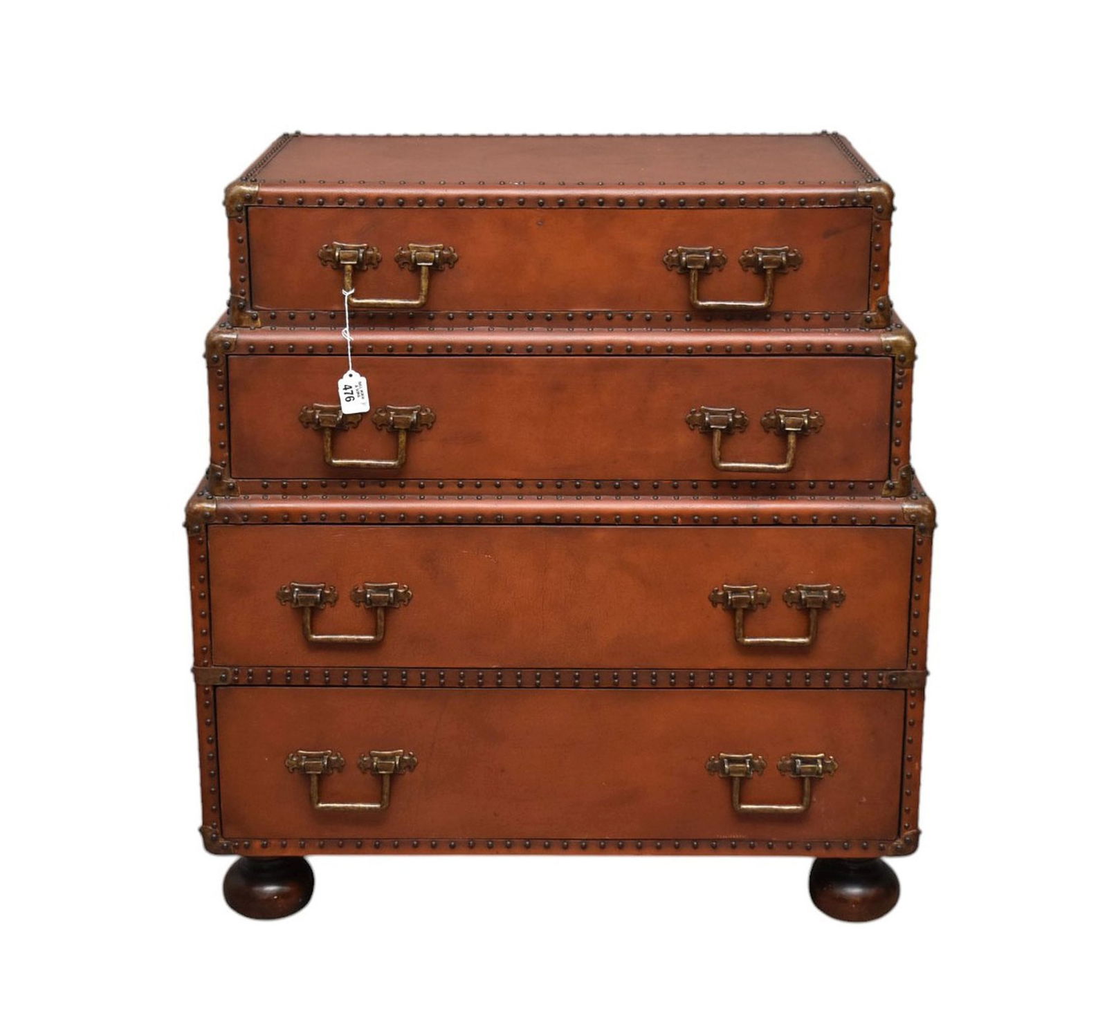Theodore Alexander 4 Drawer Luggage Motif Dresser, 32"h x 30"w x 20"d (1 of 8)
