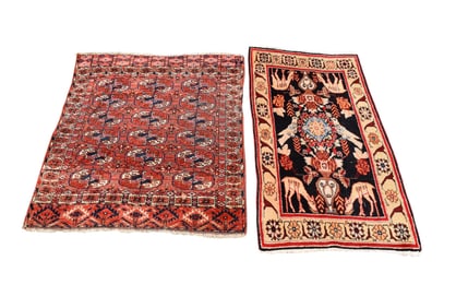 2 Oriental Rugs, (1) 3.1 x 3.7 feet, (1) 2.4 x 4.2 feet