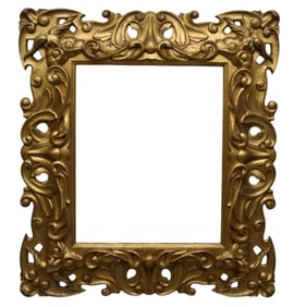 Large gold Baroque style frame 45 x 40 inches - opening 28 3/4 x 24 inches