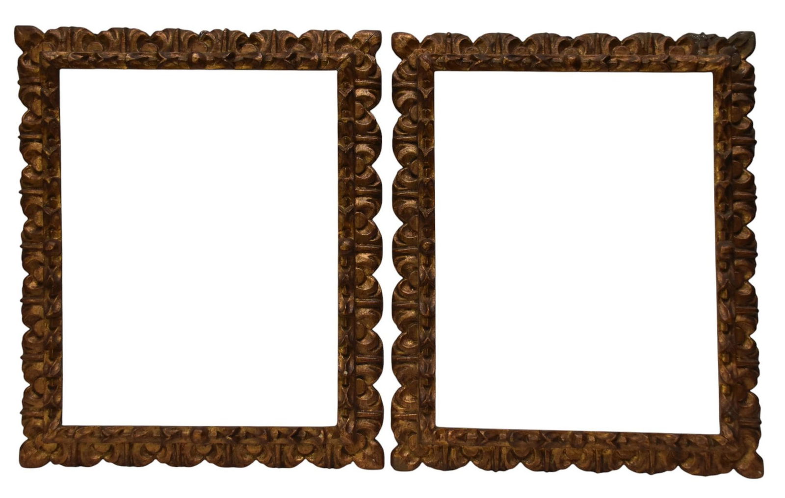 Pair of Gold carved wood frames. (1 of 5)