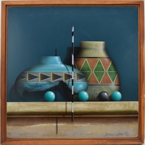 James Carter (American, born 1948) Acrylic on Canvas, Southwest Still life, sign and dated 1992