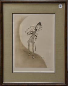 Al Hirschfeld "Jimmy Durante" 61/150 limited edition lithograph pencil signed, overall size is
