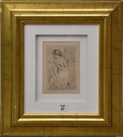 Pierre-Auguste Renoir "Baigneuse Debout a mi--jambes"(up to her knees) original life time etching,