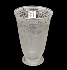 Antique Daum Nancy Etched Vase, 7 1/4"h x 4 7/8"w