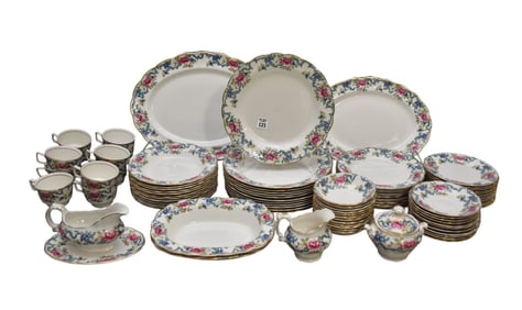 Royal Doulton China Set, "The Majestic Collection, Floradora Pattern, incl; 12 Dinner Plates, 12