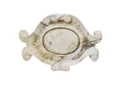 Antique Marble Architectural Ornament, 25"h x 16"w