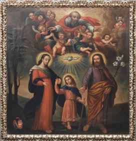 Continental Baroque 'The Holy Family' Oil on Canvas, 17th/18th Century - Continential Europe,