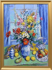 Dan Poole Original Oil Painting On Canvas Still Life