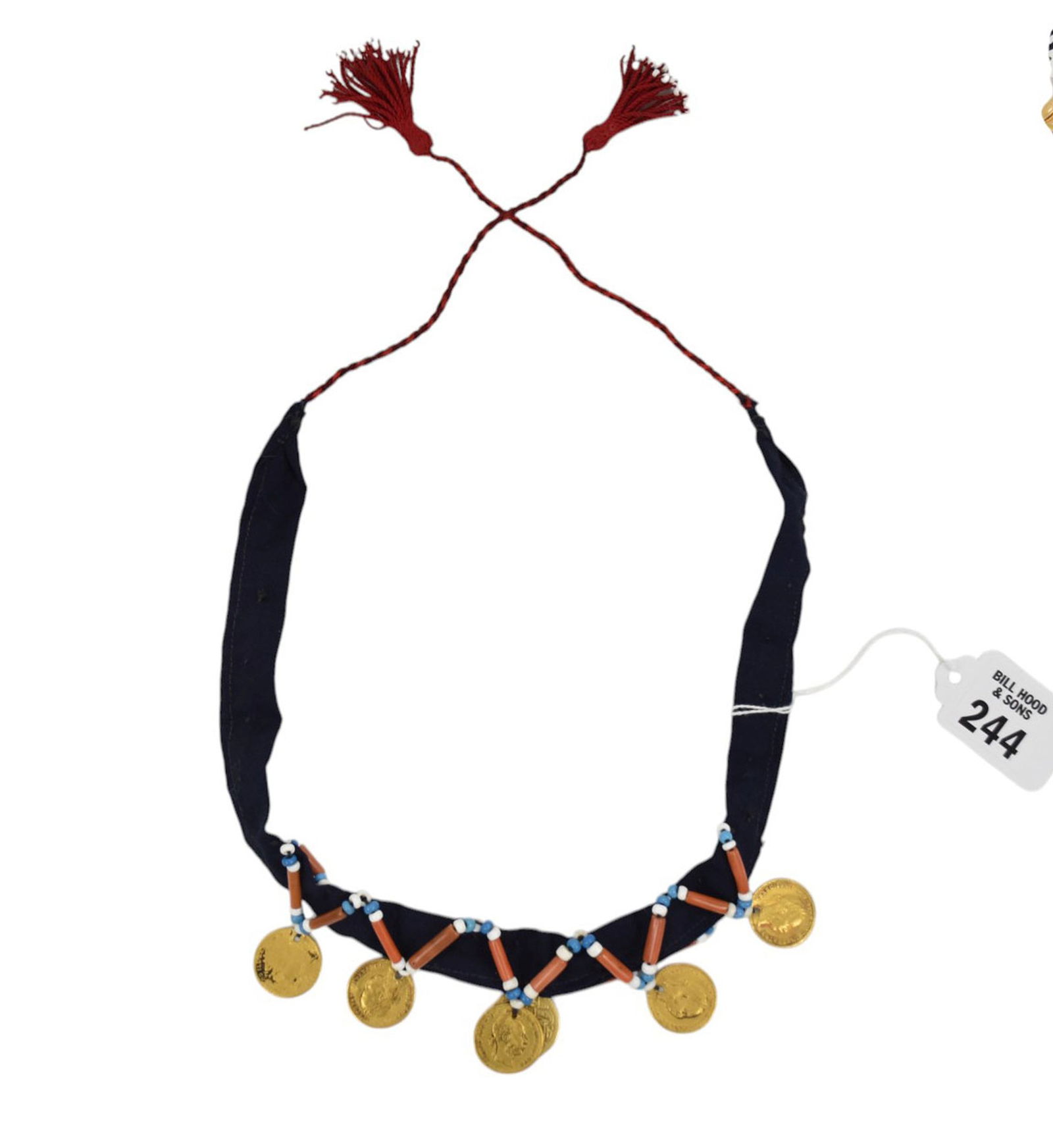 Vintage Necklace with 6 Gold Coins. 5 Austrian Kroner 1901, (2) 1906, 1907 and 1911.  1 Ottoman (1 of 5)