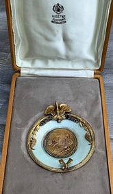 Russian silver diamond enamel miniature