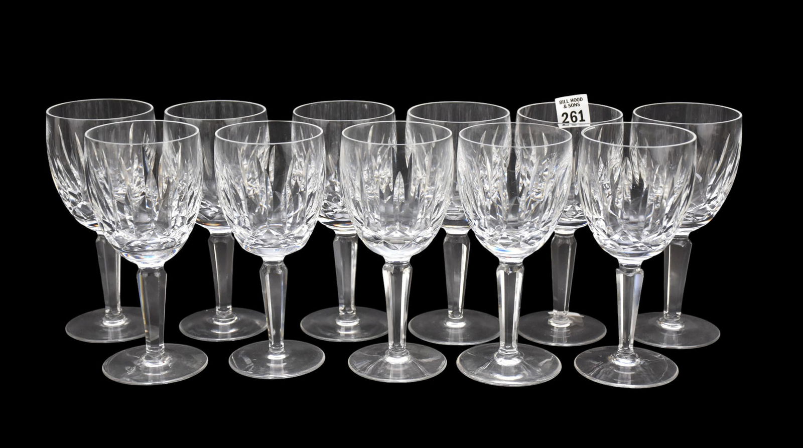 11 Waterford Kildare Crystal Water Goblets, 7"h: 11 Waterford Kildare Crystal Water Goblets, 7"h