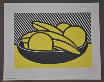 Roy Lichtenstein (Am. 1923-1997) "Bananas And Grapefruit" Offset Lithograph, printed in France done