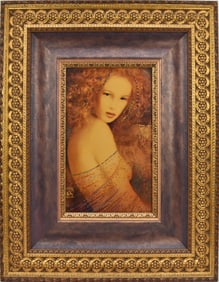 Csaba Markus (Hungarian, b. 1953) hand embellished serigraph, "Giselle" 15 x 9-3/4 inches, overall