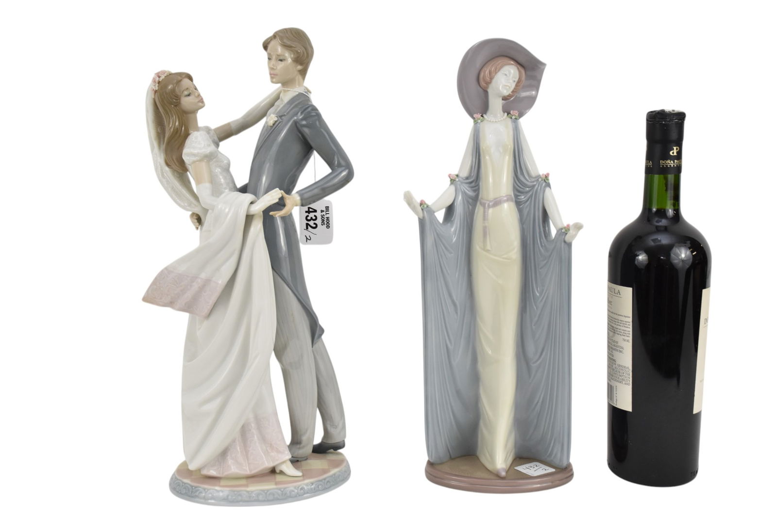 2 Lladro Porcelain Figures, Afternoon Tea #1428 (14 1/4"h) AND Anniversary Waltz (14 1/4"h) (1 of 5)