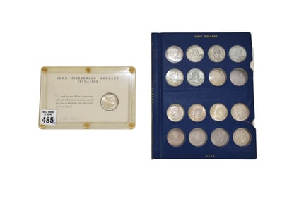 Half dollar Lot 90% & 40% Silver. (6) Franklin Quarters 1948, 1949, 1951, 1952, 1962 and 1963. (1)