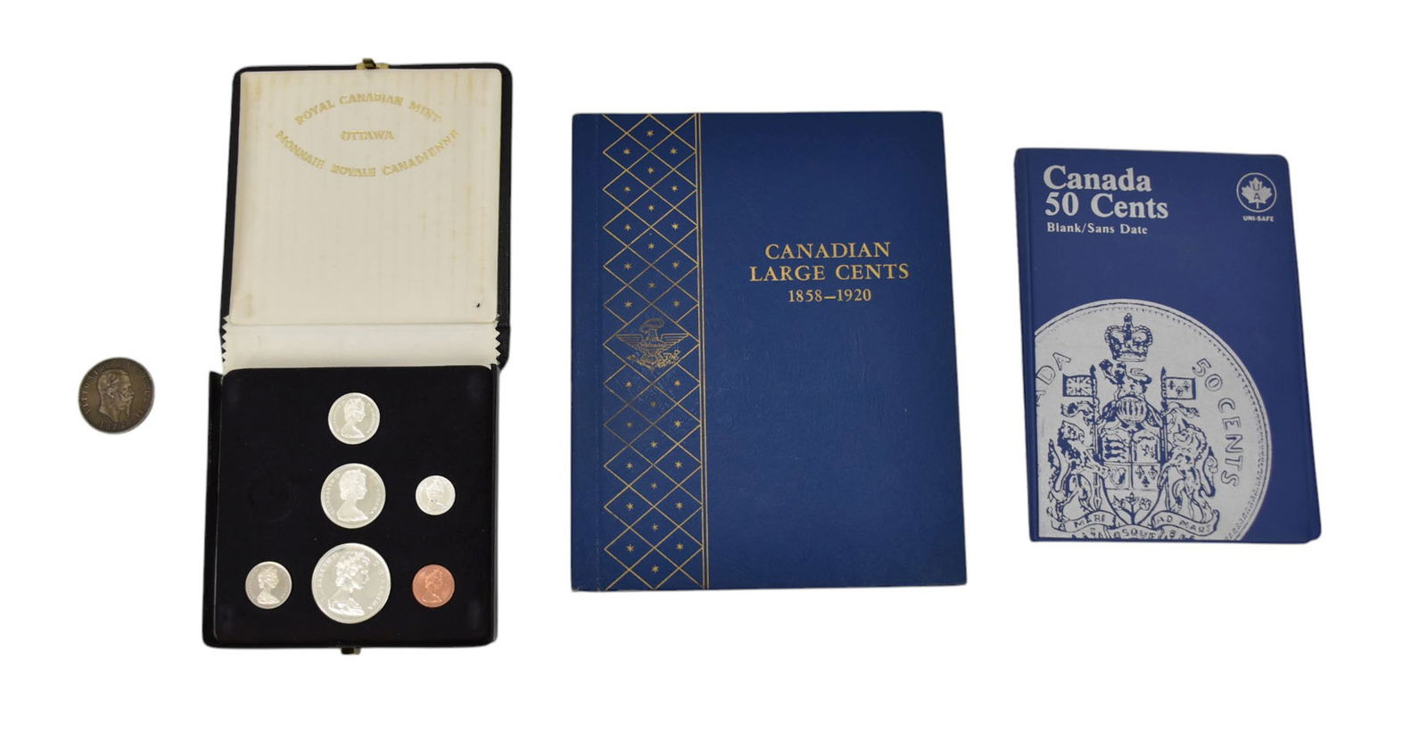 Canadian Coin Lot. Canadian Large Cents 1858 - 1920, Canadian 50cents 1975 - 2001, Canadian 1867 - (1 of 12)