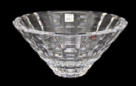 Large Orrefors Crystal Bowl 6" high x 11.5" Dia.
