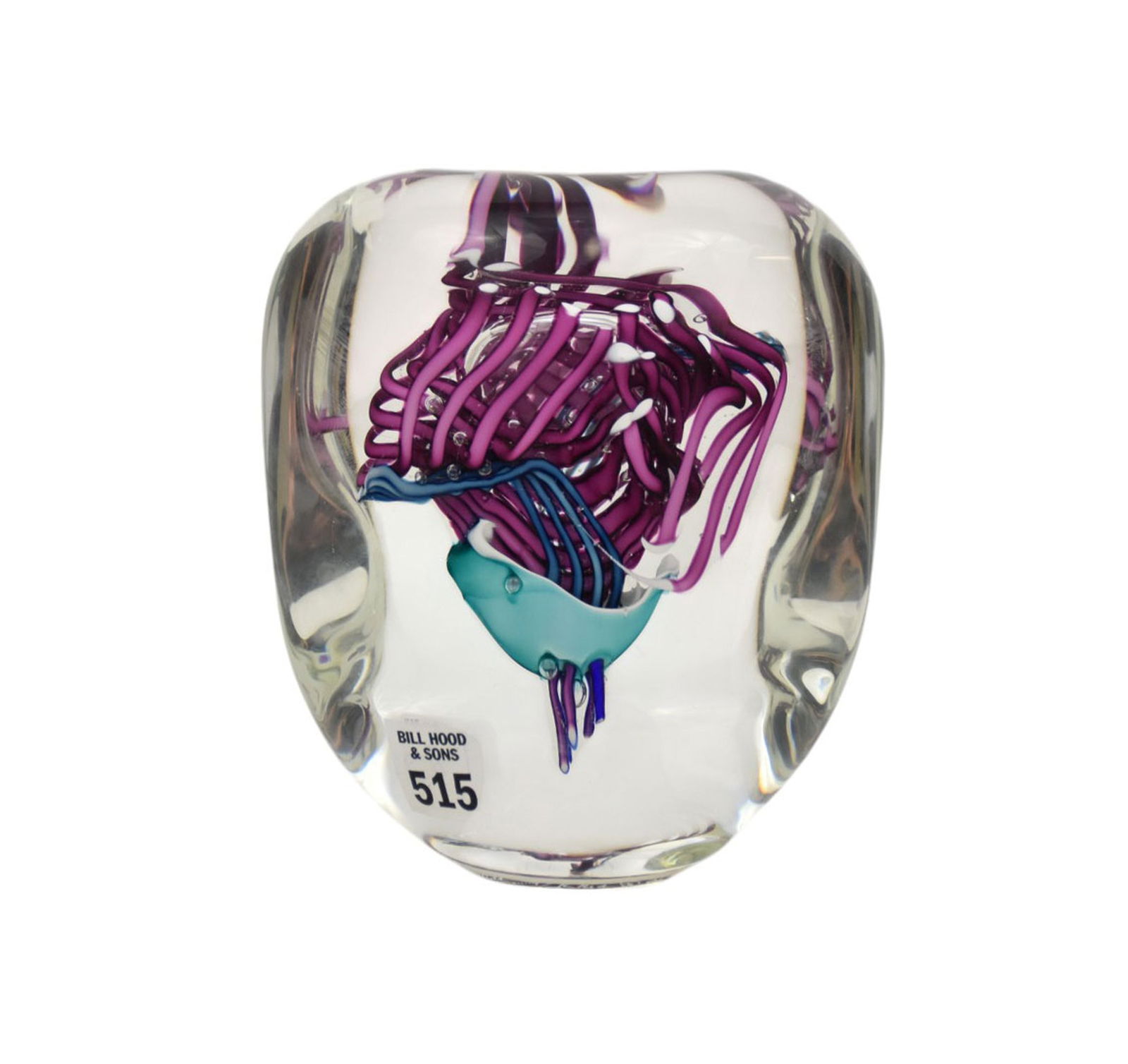 Schmidt Rhea Studio Signed 93 large Abstract Art Glass Paperweight 7.5"h  x 5" wide x 3.75" deep (1 of 7)