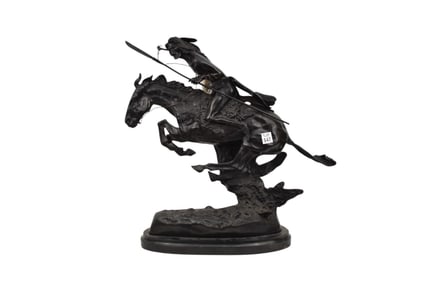 Bronze Remington Restike "Cheyenne", 20"h x 16"w