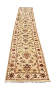 Hand Made Oriental Rug/Carpet, Long Runner 14.4 x 2.7 feet