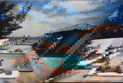 Slim Aarons (American, 1916-2006) Buzios Print - mounted on Aluminum then behind Acrylic in front,