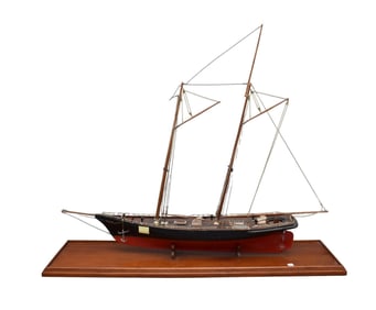 Antique Ship Model, 44"h x 55"w x 15"d (Rudder needs glue)