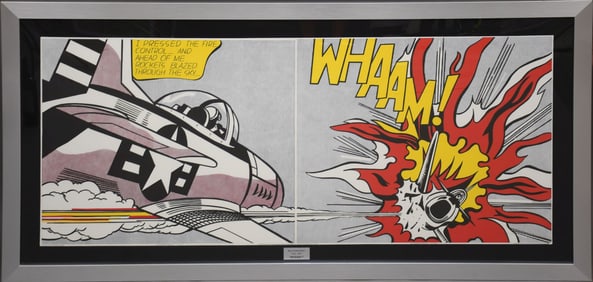 ROY LICHTENSTEIN (American, 1923-1997) "WHAAM!" Diptych- Lithograph