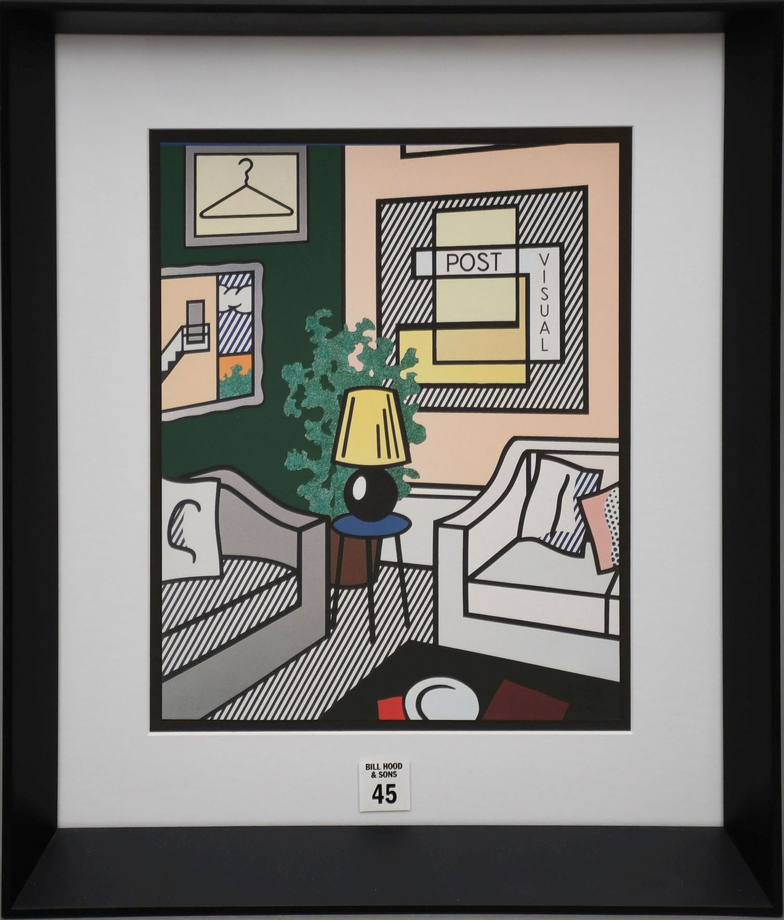 After Roy Lichtenstein (American, 1923-1997)  Print -Post Visual-2004. Published and designed by the (1 of 4)