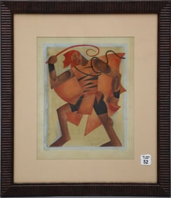 Pavel Fedorovich Tchelitchev (Russian, 1898-19750) Watercolor Drawing - Costume design, pencil