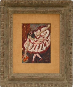 Rifka Angel (Rus/American, 1899-1986) Dance Gesture, Encaustic on plywood, 11 x 13 in. overall
