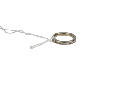 Ladies Platinum Diamond eternity Band. Size 5.25 wt. 4.4 grams approx. 30 .10 diamond SI1 G-H