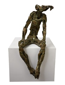 Solomon Saprid (Filipino, 1917-2003) Brutalist Metal Sculpture. Mythological Figure with Horse-type