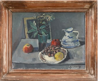 Nicolai S. (Nicola) Cikovsky (NY/Rus. 1894 Belorussia - 1984 US) Oil on canvas board, Still Life