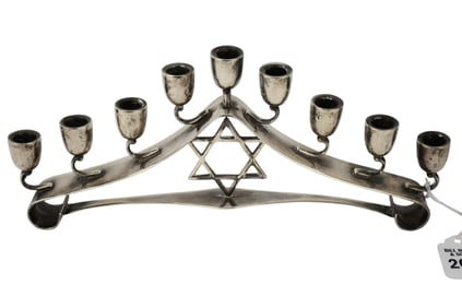 Sterling Silver Menorah "925", Made in Mexico, Hallmark, 18ozt, 6"h x 12"w