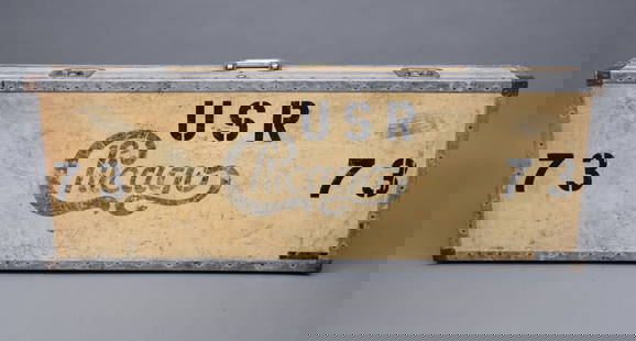 Original CHICAGO American Rock Band Guitar / Keytar Touring Case, Reportedly belonged to Robert Lamm: Original CHICAGO American Rock Band Guitar / Keytar Touring Case, Reportedly belonged to Robert Lamm and was used on tour for a Keytar, 20" h x 54" l x 7" d