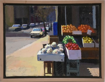 Frank Hanavan (American 20th Century) Plein Air Hoboken Artist, Acrylic on Canvas, Washington