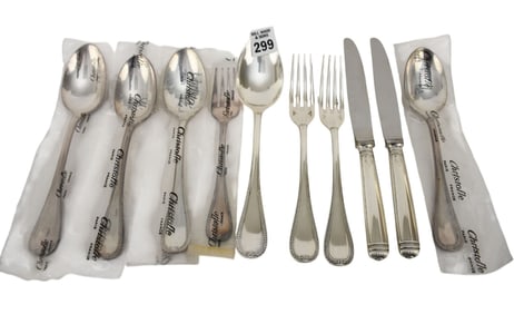 10 Christofle France Silverplated Odd Flatware Pieces