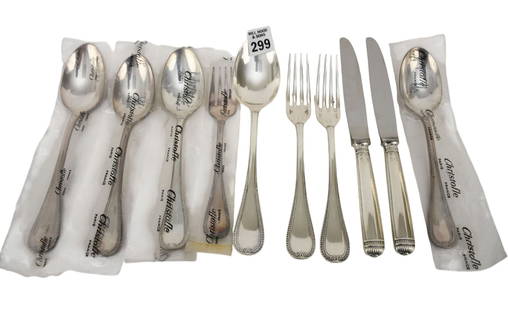 10 Christofle France Silverplated Odd Flatware Pieces: 10 Christofle France Silverplated Odd Flatware Pieces