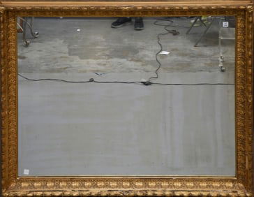 Giltwood Palmette & Laurel Leaf Frame Mirror, 43"h x