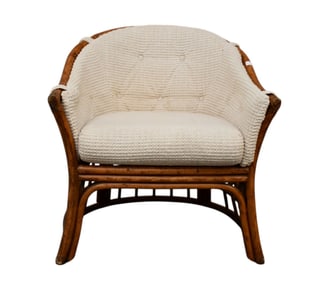Rattan Single Arm Chair with Beige