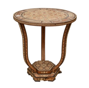 Vintage Moorish Side Table, 22"h x