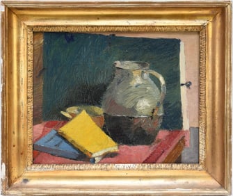 Unsigned? American School 19th Century, Still life, Oil on canvas, 16 x 20
