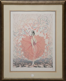 Erte Pink Lady Limited Edition Framed