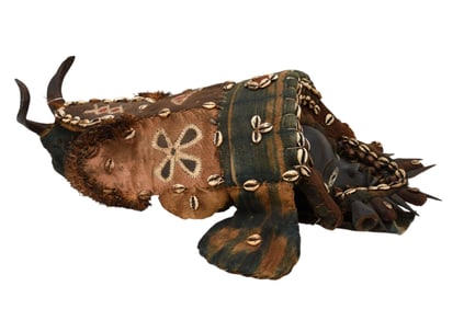 Dan Dean Gle Ceremonial Mask, Liberia / Ivory Coast - African Tribal Art. Wood, metal, textile,