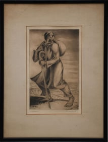 Isaac Friedlander (American 1890-1968) "The Wanderer", N.Y., 1930, pencil signed Friedlander,
